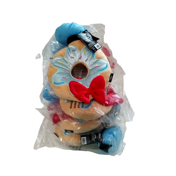 Disney Chewy Donald Duck Donut Plush Animal Dog Toy Bundle - Picture 3 of 6